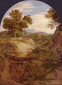 Landschaft zu "Elias in der Einöde" by Ferdinand Olivier