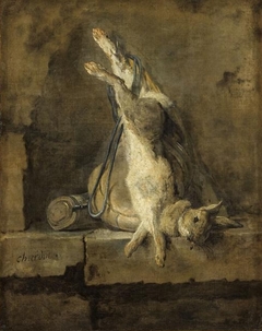 Lapin mort et Attirail de chasse by Jean-Baptiste-Siméon Chardin
