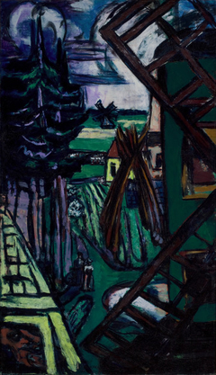 Large Laren Landscape with Windmill by Max Beckmann