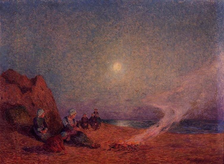 Le Pouldu, Women on the Beach beside a Fire