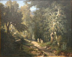 Les moines à la Sainte-Baume by Louis Édouard Isidore Cauvin