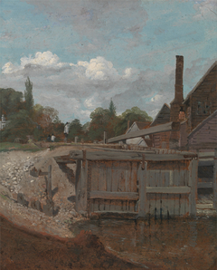 Lock gate by William Mulready