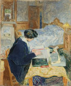 Lucy Hessel Reading (Lucy Hessel lisant) by Édouard Vuillard