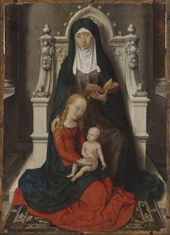 Madonna and Child with St. Anne. by Hans Memling