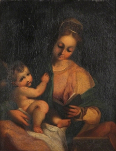 Madonna Reading and Christ Child (copy after, possibly, Frederico Barocci) by Frances Mostyn Owen