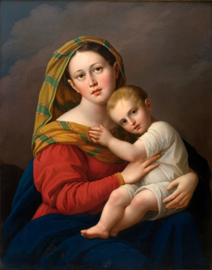 Madonna with Child by Józef Oleszkiewicz