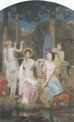 Minerva and the Three Graces by Marc-Charles-Gabriel Gleyre