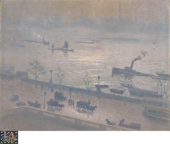 Morning_Reflection_on_the_Thames_in_London by Emile Claus