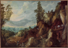 Mountain Landscape with Travelers by Joos de Momper the Younger