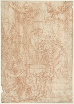 Mystiek huwelijk van de heilige Catharina by Ottavio Vannini