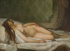 Naked woman asleep