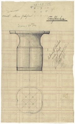 Ontwerp voor een doopbeker by Mathieu Lauweriks