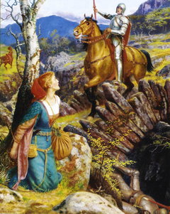 Overthrowing of the Rusty Knight by Arthur Hughes