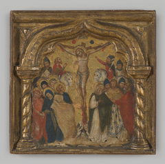 Paneelschildering "Kruisiginggroep" op hout uit de omgeving van Lorenzo Venetiano, 2e helft 14e eeuw, Venetië by Lorenzo Veneziano
