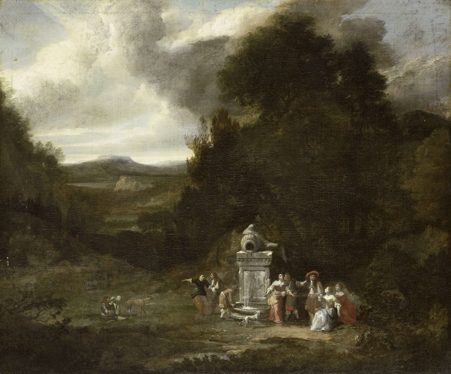 Party in Wooded Landscape