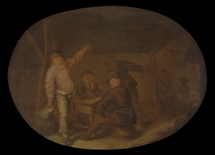Peasants Drinking in a Barn