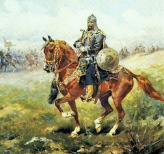 Polish-Lithuanian Commonwealth cavalrymen. by Józef Brandt