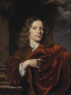 Portrait of a gentleman in a red mantle