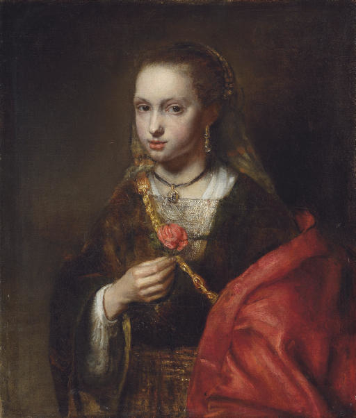 Portrait of a Girl holding a rose