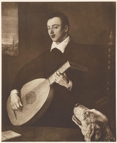 Portrait of a Luteplayer by Leandro Bassano