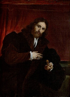 Portrait of a Man in a Fur-Lined Coat Holding a Lion's Claw (after Lorenzo Lotto)