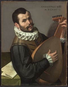 Portrait of a Man Playing a Lute