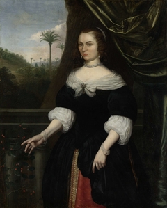 Portrait of Dina Lems, Wife of Jan Valckenburgh by Daniel Vertangen
