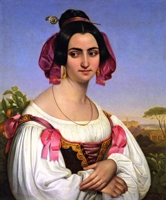 Portrait of Fortunata Segatori, an Italian model from Subiaco