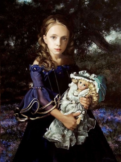 Portrait of the little girl by Alexey Golovin