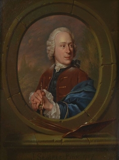 Portret van een schilder, zelfportret van Jan Stolker(?) (1724-1785) by Jan Stolker