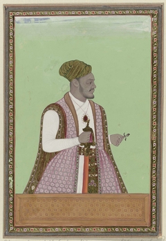Portret van Khawwas-Khan, de Abessijn, de opperbevelhebber (peshwa) van Sultan Mahmud, de heerser van Bijapur by Unknown Artist