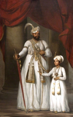 Prince Azim-ud-Daula, Nawab of the Carnatic (1775 - 1819) and his Son Azam Jah (1800 - 1874) by Thomas Hickey