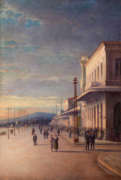 Promenade at the harbor of Volos by Yannis Poulakas