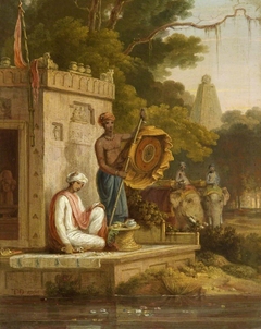 Puja performed at a Temple of Shiva by Thomas Daniell