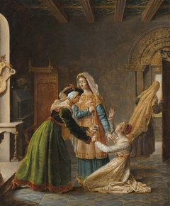 Queen Eleanor and Rosamund Clifford by Marie-Philippe Coupin de La Couperie