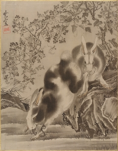 Rabbits by Kawanabe Kyōsai