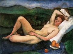 Reclining Nude by Dezső Czigány