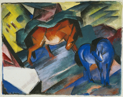 Red and Blue Horses by Franz Marc