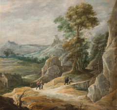 Rocky Landscape with Pilgrims by David Teniers the Younger