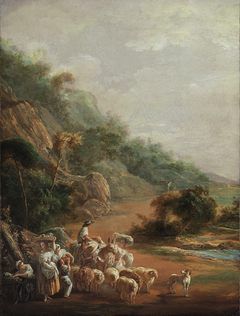 Scene with Villagers (fragment) by Luis Paret y Alcázar