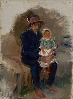 Seated Gypsy with a Girl on his Knees