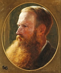 Self Portrait - Henry William Banks Davis - ABDAG003150 by Henry William Banks Davis