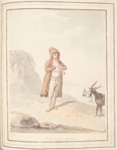 Shepherd Boy Procida, leaf from 'A Collection of Dresses by David Allan Mostly from Nature' - David Allan - ABDAG007557.64