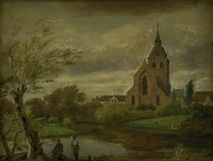 St Knud's Church by the River in Odense. Autumn by Dankvart Dreyer