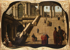 Stairs Leading to the Colonnade of a Palace by Bernardo Bellotto
