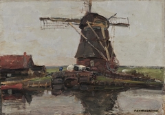 Stammer mill with summer house by Piet Mondrian