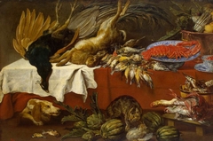 Still Life with Dead Game and Lobster by Paul de Vos