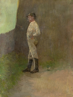 Study of a Standing Lad in the Boots by László Mednyánszky