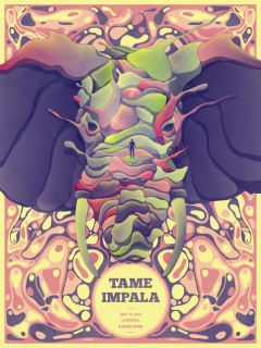 Tame Impala Gig Poster by Cristian Eres