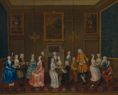 Tea Party at Lord Harrington's House, St. James' by Charles Philips